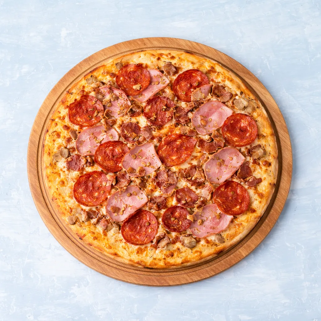 Pepperoni Bacon and Ham Pizza - Best pizza in Stony Plain, AB